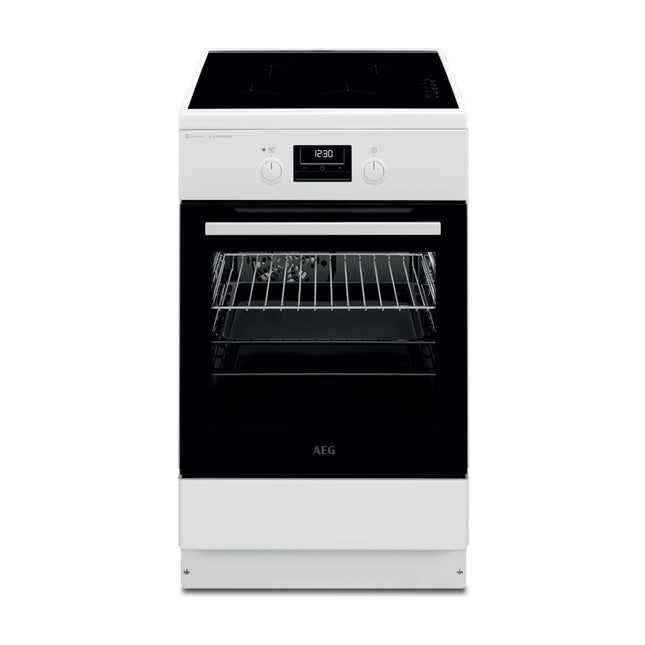 Balta elektriskā plīts AEG CIB56491BW