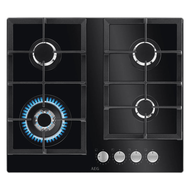 Черная газовая варочная панель AEG HKB64420NB