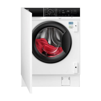 Built-in washing machine AEG L7FE48SI, front view