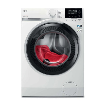 White washing machine AEG LFR61944BE, front view