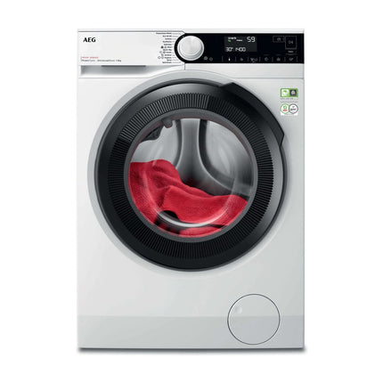 White washing machine AEG LFR83844VE, front view