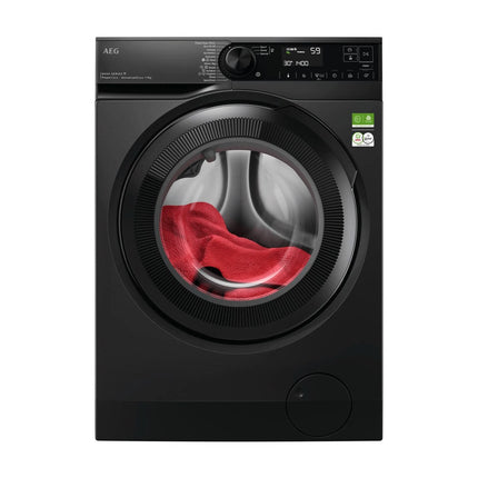 Grey washing machine AEG LFR83944OE, front view