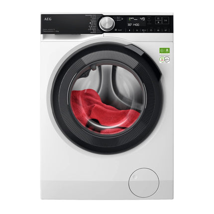 White washing machine AEG LFR95146SUE, front view