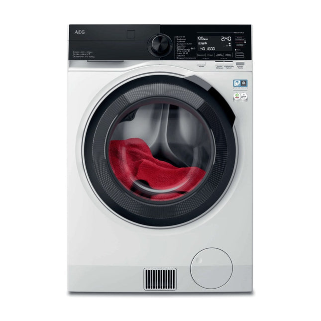 White heat pump washer-dryer AEG LWR98165NXE