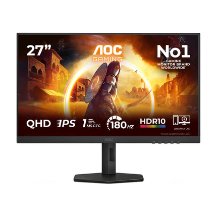 AOC Q27G4XF melns, priekšpuse