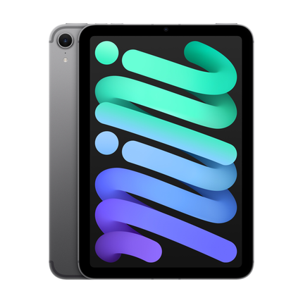 Apple iPad mini (A17 Pro) Space Gray, front and back
