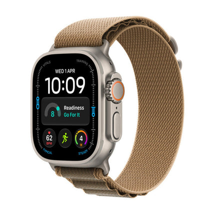 Apple Watch Ultra 4 Natural ar Desert Alpine Loop, slīpi