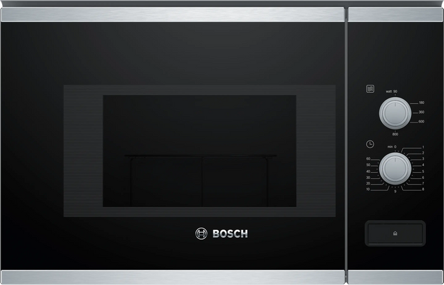 Nerūsējošā tērauda iebūvējamā mikroviļņu krāsns Bosch BFL520MS0