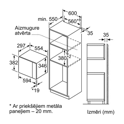 Bosch BFL524MB0 Iebūvējamā mikroviļņu krāsns, 5. attēls