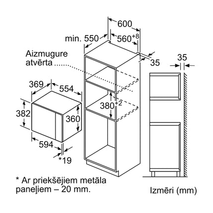 Bosch BFL554MS0 Iebūvējamā mikroviļņu krāsns, 5. attēls