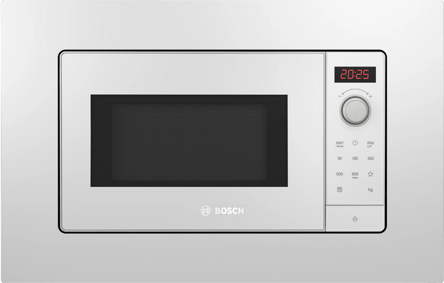 Balta iebūvējamā mikroviļņu krāsns Bosch BFL623MW3
