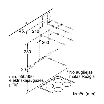 Bosch DWA66DM50 Sienas tvaika nosūcējs, фото 3