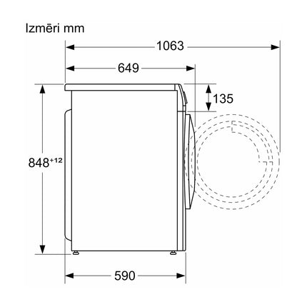 Bosch WNA134L0SN Veļas mašīna ar žāvētāju, image 3