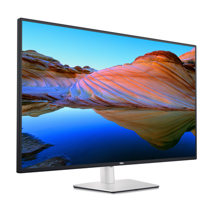 Dell UltraSharp U4323QE sudraba, slīpi
