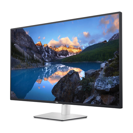 Dell UltraSharp U4323QE sudraba, slīpi, 3. attēls