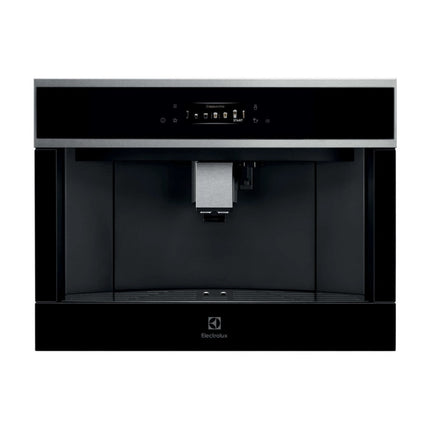 Nerūsējošā tērauda iebūvējamais kafijas automāts Electrolux EBC85X, atvērtas durvis