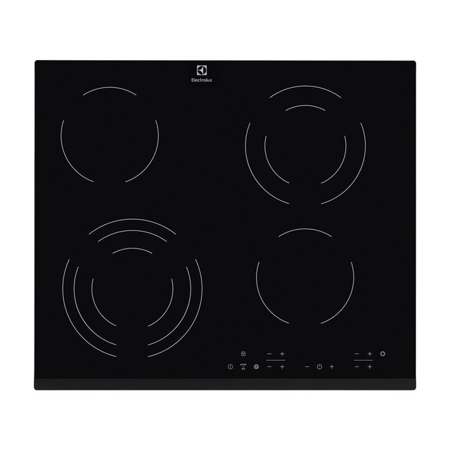 Melna stikla keramikas plīts virsma Electrolux EHF6343FOK