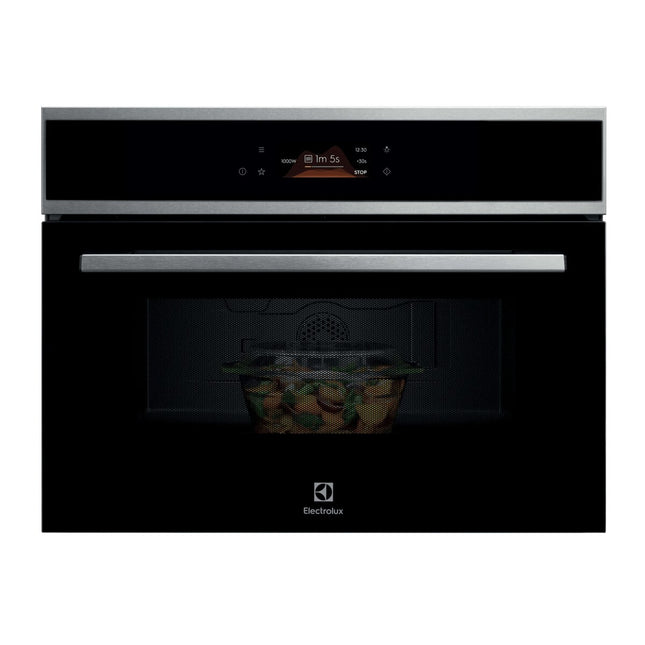Silver compact oven with microwave function Electrolux EVM8E09X