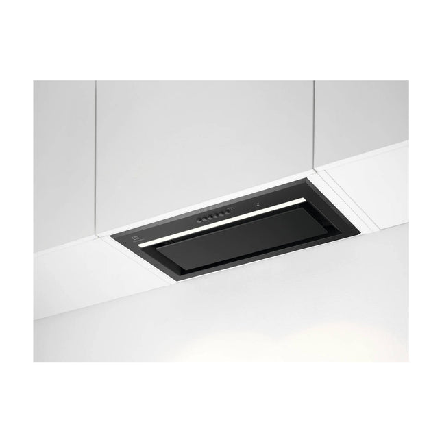 Melns iebūvējamais tvaika nosūcējs ar Hob2Hood Electrolux LFG 815 K