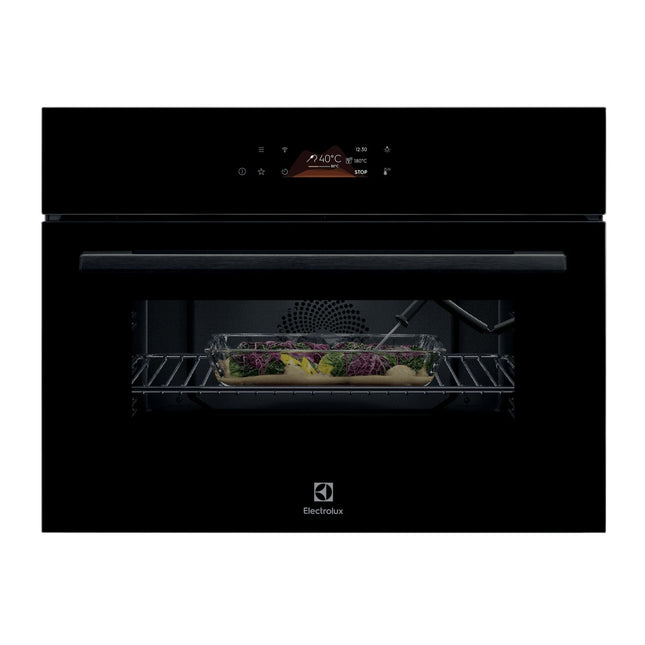 Black compact oven with microwave function Electrolux LVL8E09Z