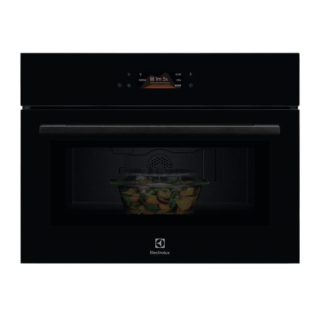 Черный компактный духовой шкаф с СВЧ Electrolux LVM8E08Z