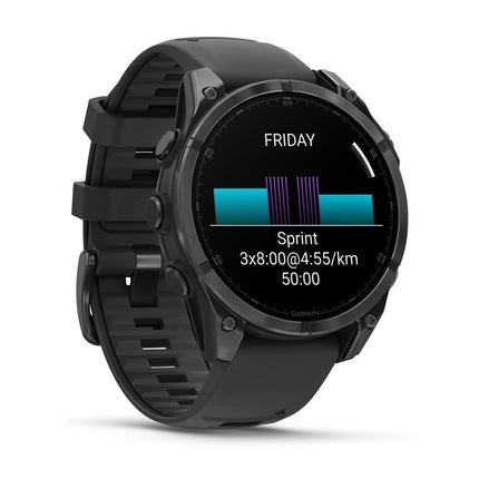 Garmin Fenix 8 47mm AMOLED Slate, angled view, image 3