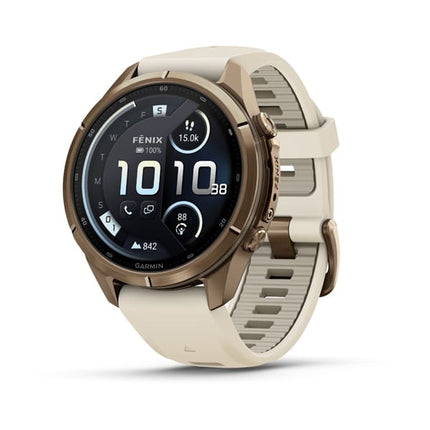 Garmin fēnix 9 Pro inReach 43 mm Autumn Gold, priekšpuse