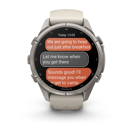Garmin Fenix 9 Pro 43mm inReach Titanium Fog Gray, detaļa, 8. attēls