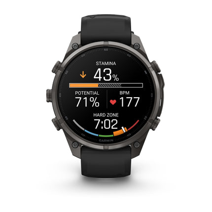 Garmin Fenix 9 Pro 47mm inReach Carbon Gray DLC Titanium, detaļa