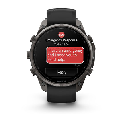 Garmin Fenix 9 Pro 47mm inReach Carbon Gray DLC Titanium, detaļa, 5. attēls