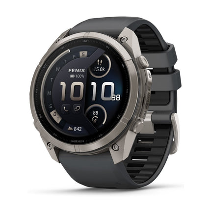 Garmin Fenix 9 Pro 51mm inReach Titanium Graphite, вид спереди