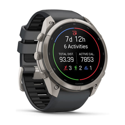 Garmin Fenix 9 Pro 51mm inReach Titanium Graphite, вид под углом, фото 3