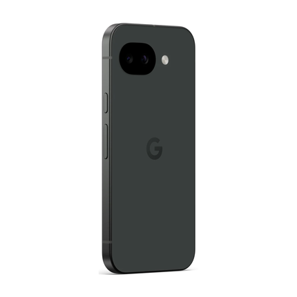 Google Pixel 10a Obsidian, aizmugure slīpi