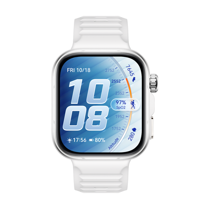 Huawei Watch Fit 5 Pro balts, priekšpuse