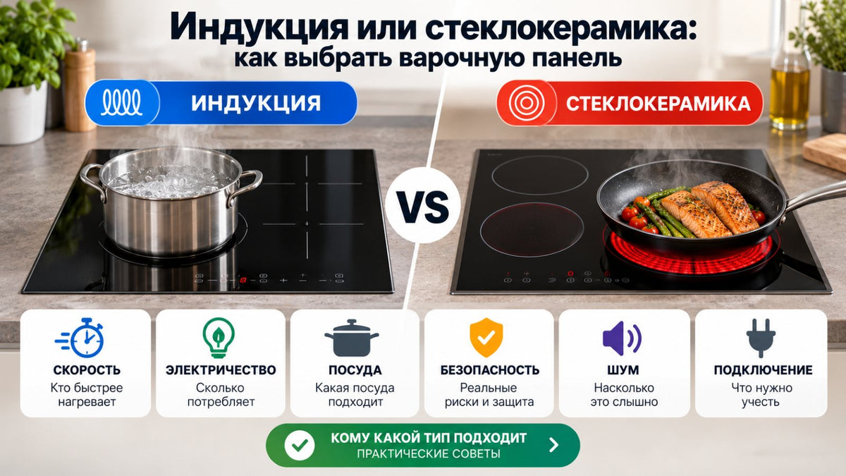 Индукция или стеклокерамика: сравнение варочных панелей