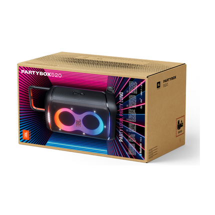 JBL PartyBox 520 melns, iepakojums