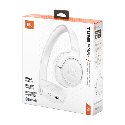 JBL Tune 535BT balts, iepakojums