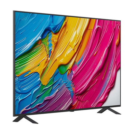 LG 65QNED80A3A TV, angled view