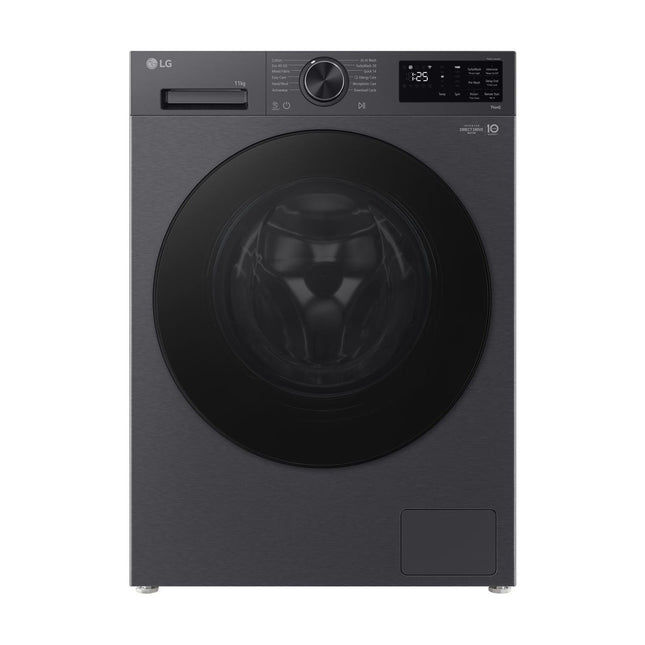 Melna veļas mašīna LG F4X5011TBB