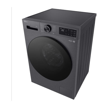LG F4X5011TBB veļas mašīna, slīpi no augšas, labās puses skats
