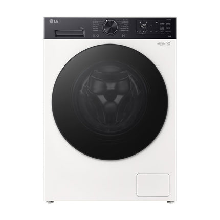 LG F4X5511THB washing machine, front view, closed door