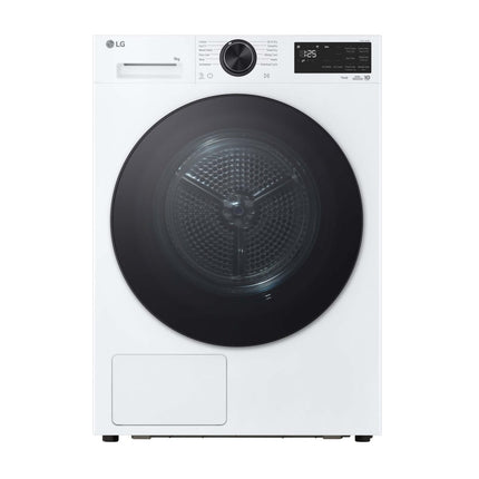 LG RHX5009TLB veļas žāvētājs, skats no priekšas ar aizvērtām durvīm