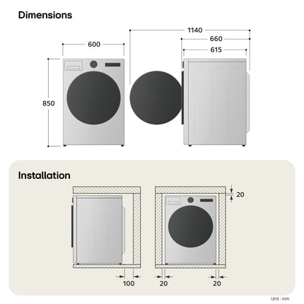 LG RHX5009TWB Veļas žāvētājs — 20