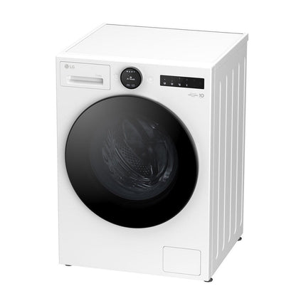 LG W4X7016TWB veļas mašīna ar žāvētāju, skats slīpi no priekšas un labās puses