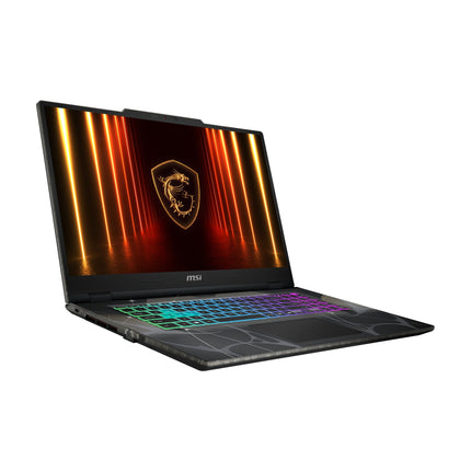 MSI Cyborg 17 B2RWFKG Translucent Black, angled view