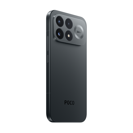 POCO F9 Pro melns, aizmugure slīpi, 5. attēls