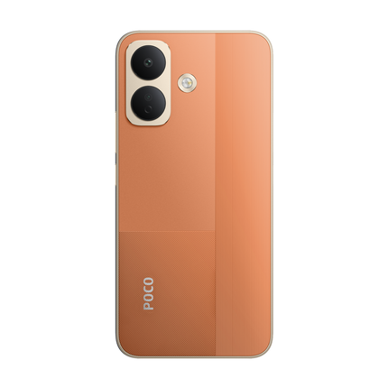 POCO X8 orange, rear view