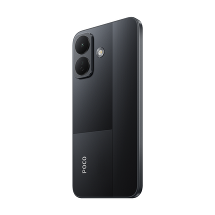 POCO X8 black, rear angled view