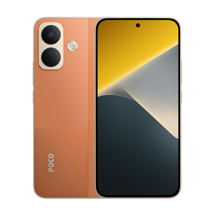 POCO X8 orange, front and back