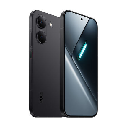 POCO X8 Pro melns, priekšpuse un aizmugure slīpi